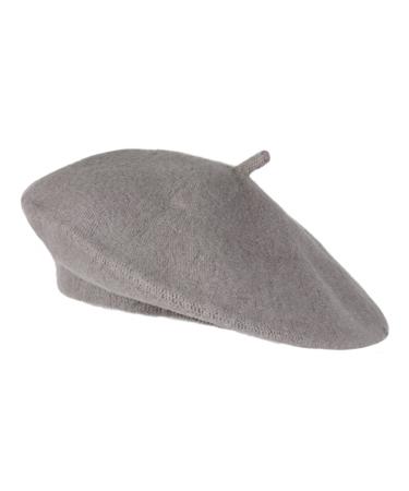 TOP HEADWEAR TopHeadwear Wool Beret Light Gray