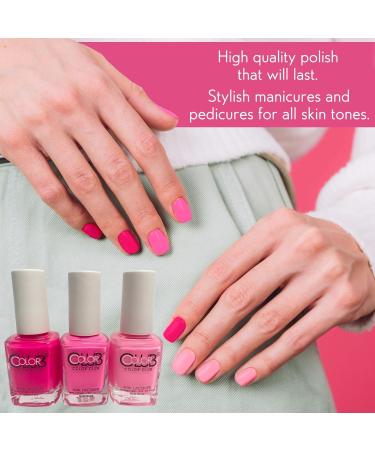 Color Club Pink Nail Lacquer Set of 3 - Long Lasting Quick Dry Polish for Nail Art & Salon Style - Buy Online on GoSupps.com