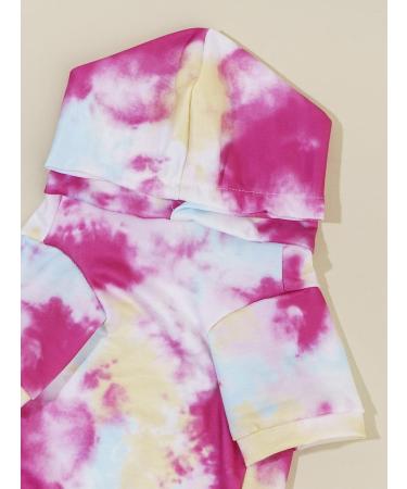 QWINEE Tie Dye Dog Hoodie - Pink and Blue - X-Large - Dog Apparel for Puppy, Kitten, Small Dogs - Buy Online on GoSupps.com