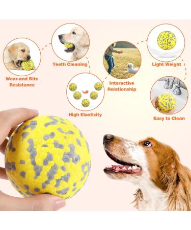 Fonpoo Super Elegar Dog Ball | Indestructible Interactive Toys for Small & Medium Dogs - Durable Water-Friendly Design (Yellow+Green) - Buy Online on GoSupps.com