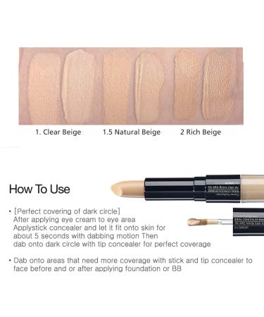 THESAEM Cover Perfection Ideal Concealer Duo (2 Rich Beige) | Full Coverage & High Adherence Concealer | High Pigment & Crease-Proof Formula - Buy Online on GoSupps.com
