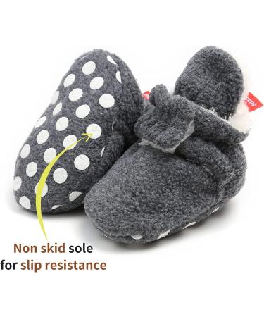 EDOTON Unisex Newborn Winter Boots 12-18 Months - Navy Gray Stripe Bootie Sock - Buy Online on GoSupps.com