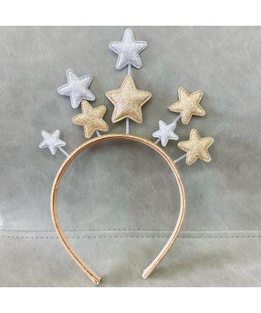 Glitter Star Headband Cute Star Hair Hoop Headwear Party Crown Tiara Headpiece Sparkly Toddler Sequin Hairbow Gift Hair Band for Kids Women Christmas Holiday Festival Birthday - Buy Online on GoSupps.com
