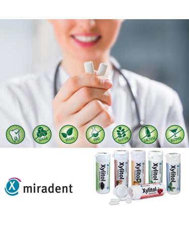 Buy Miradent Xylitol Chewing Gum Bulk Box | 200 Vegan Sugar-Free Chews for Dental Care | Aspartame & Sorbitol Free | Prevents Cavities for Kids & Adults - Buy Online on GoSupps.com