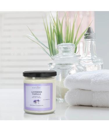 Essential Oil Candle | Lavender Vanilla Aromatherapy | All-Natural Soy | 9 Oz Glass Jar | 40 Hour Burn Time | Perfect Gift for Men & Women - Buy Online on GoSupps.com