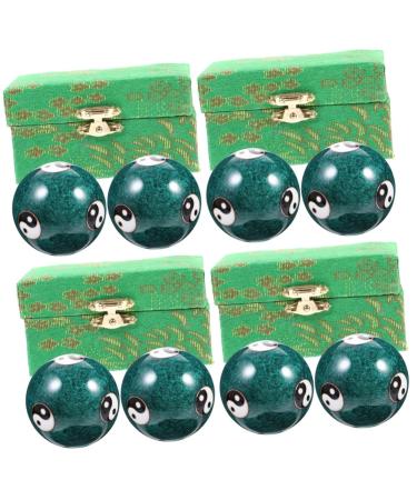 Frcolor 8 STK Health Massage Handball Chinese handballs Baoding Balls With Glockenspiel Stress Balls Stress Balls Stress Ball Massage Ball Massage Hand Balls Metal