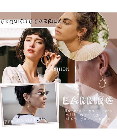 Vintage Sapphire Dangle Earrings - Long Blue Crystal & Gold Chain Tassel Jewelry for Women - Buy Online on GoSupps.com