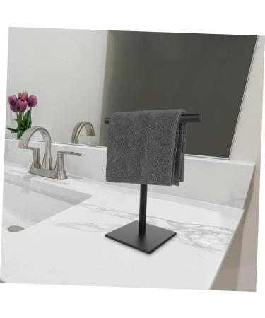 Alipis Towel Bar Towel Standing Bar Bathroom Towel Stand Towel Storage Rack Can Move Towel Rack 32X27.3X14CM Black - Buy Online on GoSupps.com