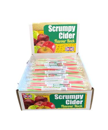 100 X Scrumpy Cider Rock Sticks Handmade Traditional Rainbow Classic Sweets Retro Seaside Gift Wholesale Confectionery