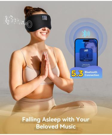 LC-dolida Bluetooth Sleep Mask Headphones 100% Blackout | 6A Cotton | 14-Hour Playtime | Travel Bag & Earplugs | Tech Gadgets for Men Women - Buy Online on GoSupps.com