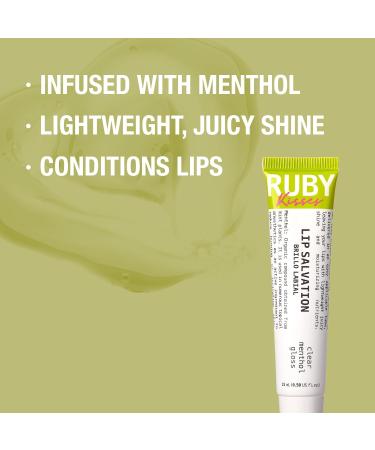 Ruby Kisses Salvation Lip Gloss - Lightweight Juicy Shine Menthol Infused Conditioning Treatment for Deep Hydration & Healing - Buy Online on GoSupps.com