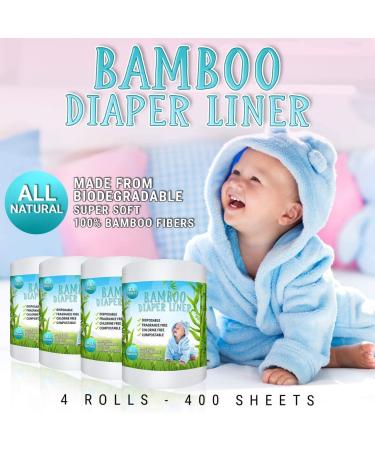 Disposable Bamboo Diaper Liners | Eco-Friendly & Fragrance Free | Flushable & Biodegradable | 100 Sheets per Roll - Buy Online on GoSupps.com