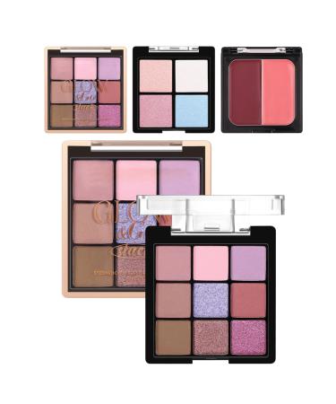 MLqkpwy Eyeshadow PaletteFace Makeup Palette with Eyeshadow Blush Highlighter Mature Skin Gloss Matte Beauty Cosmetics for Date Night and Travel 01