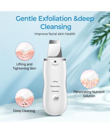 Skin Scrubber Face Spatula Pore Cleaner Blackhead Remover Tool with 3 Modes for Cleansing|Moisturizing|Lifting (Beige) - Buy Online on GoSupps.com