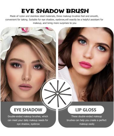 KALLORY 10 Pcs Eye Shadow Brush Makeup Applicator Eye Defining Brush Sponge Makeup Brush The Face Miss Blush 5.8X0.7X0.5CM Black - Buy Online on GoSupps.com