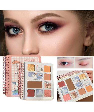 Girls Fruit Eye Shadow Take Notes Eye & Cheek Notebook Tea Earth Color Eye Shadow Makeup Cosmetics (B) - Buy Online on GoSupps.com
