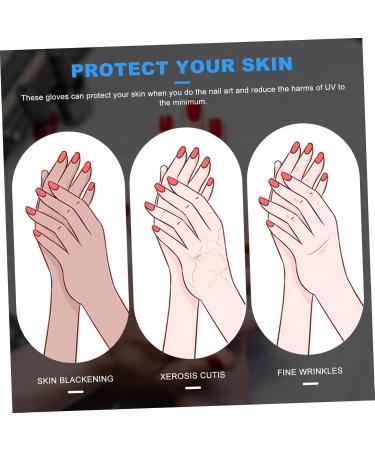 PLAFOPE 2 Pairs Nail Gloves Fingerless Gloves para U as Nails Shield Glove Nail Dryer Anti Glove Gel Nail Glove Hand Cover Glove Manicures Glove Sun Glove Tool Elastic Spandex - Buy Online on GoSupps.com