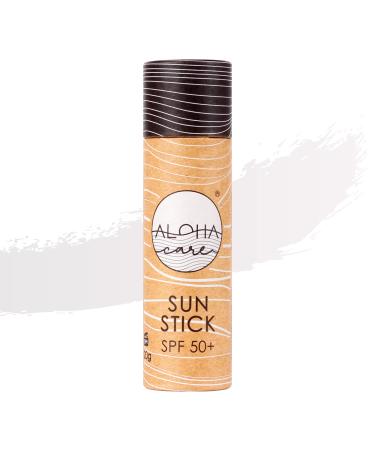 Aloha Sun Stick SPF 50+ (White) Sunscreen Stick Sun Block Stick for Face Sunscreen SPF 50 for Surfing Great Sun Cream for Kids & Outdoor Sports Sunscreen Plastic Free Packaging 20g