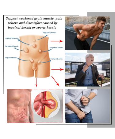 Inguinal Hernia Belt Truss Brace for Men & Elderly - Pain Relief Waist Support with 4 Removable Compression Pads (S - Buy Online on GoSupps.com