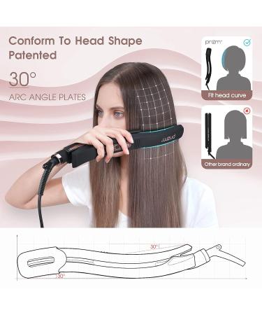 Prizm Patented 30 Curved Hair Iron - 1 Professional 2-in-1 Flat Iron & Curler for Perfect Styling - Buy Online on GoSupps.com