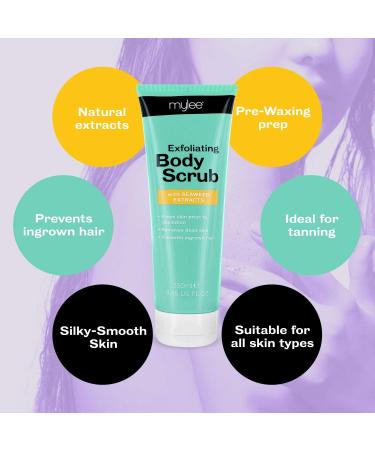 Mylee Exfoliating Body Scrub with Seaweed Extracts - Vegan, Cruelty-Free, Smooth Skin, No Ingrown Hairs - Buy Online on GoSupps.com