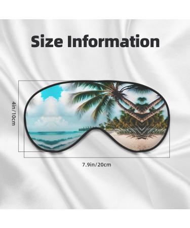Beach & Palm Tree Print Unisex Sleep Eye Mask | Soft Comfort Cover for Travel Yoga & Shift Work - Buy Online on GoSupps.com