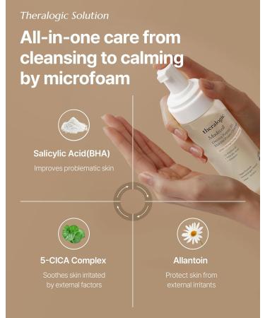 Madecell Derma Repair B5 Bubble Foam Cleanser - Korean Acne Calming Face Wash with Panthenol & Salicylic Acid - Hypoallergenic Vegan Fragrance Free - 5.07 fl.oz - Buy Online on GoSupps.com