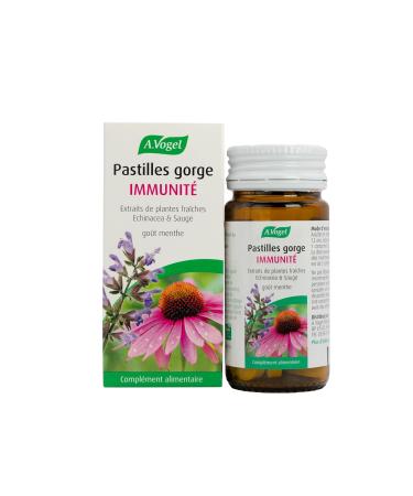 A.VOGEL - Echinaforce - Pastilles pour la Gorge - Renforce l'immunit et soulage les maux de gorge - Extrait d' chinac a et de sauge fra che 100% Bio - 20 pastilles go t menthe