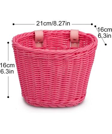Kid Bicycle Accessories Bundle: Front Basket, Bell, Stickers, Ribbons - Pink | Bike Basket Set for Girls and Boys - Buy Online on GoSupps.com