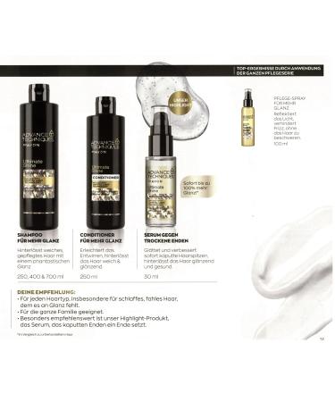 Avon Advance Techniques Ultimate Shine Care Spray & Hair Tip Fluid Set - 100ml & 30ml | Revitalize Shine & Repair Damaged Hair Ends - Buy Online on GoSupps.com