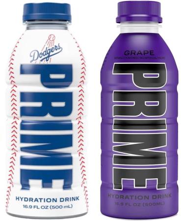Generic PRIME Hydration Sports Drink by Logan Paul & KSI - Los Angeles (LA) Dodgers + Grape - 500ml Bottles IMPORT