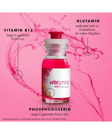VitaSprint B12 Drinking Bottles - Boost Energy & Reduce Fatigue with High-Dose Vitamin B12 & Protein | 100 Hours of Vitality - Buy Online on GoSupps.com