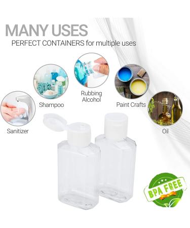Refillable Clear Hand Sanitizer Travel Bottles - Set of 8, BPA/Parabens Free, 60ml/2oz - Buy Online on GoSupps.com
