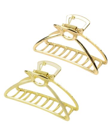 YEEPSYS Hair Clips  2pcs Large Metal Hair Claw Barrette Clamp Jaw for Women