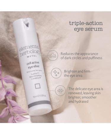 Elemental Herbology Cell Active Eye Elixir Eye Cream 15ml - Anti-Ageing Eye Cream for Mature Skin - Revitalising Eye Serum - Buy Online on GoSupps.com
