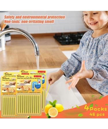 Drain Cleaner Sticks - DrainStix Cleaner Removes Clogs Odors Sink Disposable Drain Stix Sticks for Drains As Seen On TV lemon-Y - Buy Online on GoSupps.com