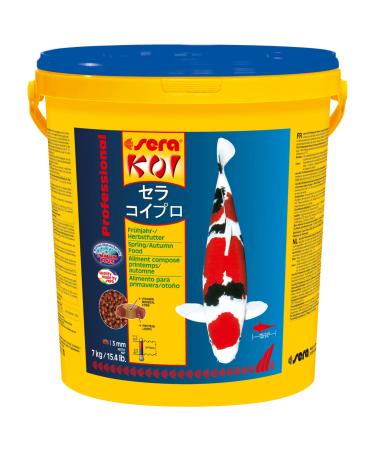 Sera Koi Professional KoiFutter 7 kg (21l) |Koi fishing for spring and autumn |For temperatures below 17 C |Lower water pollution |Less algae 7 kg (1 Pack)