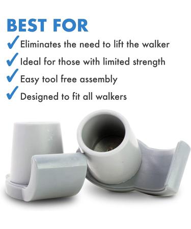 Pivit Ski Glides for Folding Medical Walkers | Pack of 2 | Smooth & Durable Replacement Feet for Seniors | Heavy Duty Cap Sliders Last Longer - Buy Online on GoSupps.com