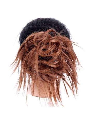 Messy Bun Hair Piece for Women Synthetic Tousled Updo Messy Bun Hair Pieces Hair Scrunchies Extensions with Elastic Band Ponytails Hair Extensions for Women Fake Hair Accessories for Women Girls 30#