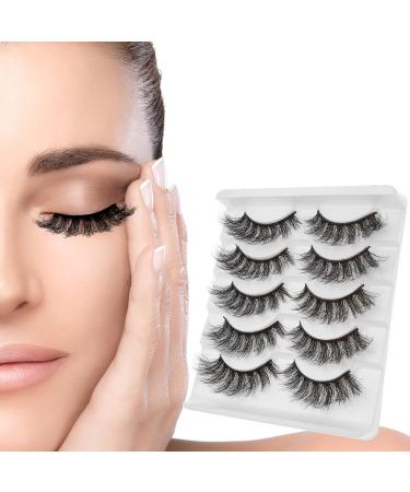 Buy Sibba 3D Multi-Layered Curly False Eyelashes - 5 Pairs of 18mm Faux Mink Eye Lash Extensions (Style 04) | Dramatic & Fluffy Volume for Stunning Eyes - Buy Online on GoSupps.com