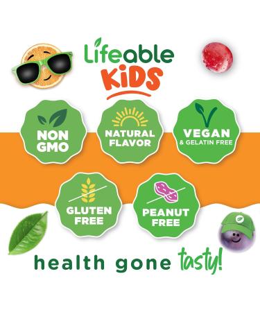 Lifeable Vitamin B6 Gummies for Kids | Great Tasting B6 Vitamins 50mg | Vegan Non-GMO Gluten Free | for Nerve Function Support | 60 Gummies 60 Count (Pack of 1) - Buy Online on GoSupps.com