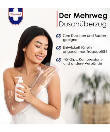 Elfenwerk Waterproof Arm Plaster Protection | 3 Pack - Self-Attractable & Reusable | Shower & Swim Water Protection for Plaster Arms - Buy Online on GoSupps.com