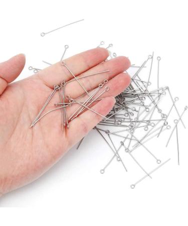 300 Pcs 1.6 304 Stainless Steel Open Eye Headpins for Jewelry Making - Silver Finish - Buy Online on GoSupps.com