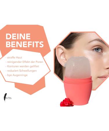 Beyou Ice Roller - Rose Design Edition | Premium Silicone Anti-Aging Skin Care Tool | Pink Face Ice Cream Scooter - Buy Online on GoSupps.com