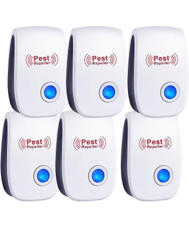 Ultrasound pest control 6 pieces of electronic mosquito protection insect defense indoor pest control ultrasound defense pest for mosquitoes insects spiders insects