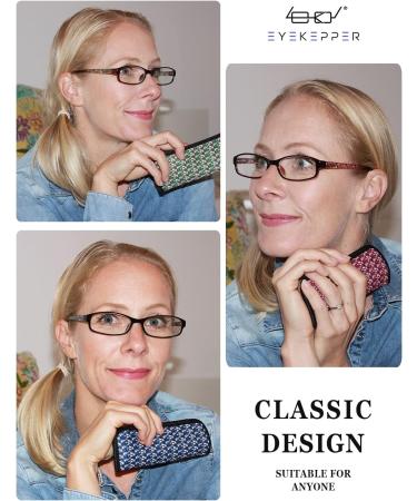 Eyekepper 3 Pack Women's Reading Glasses +0.50 - Stylish Patterns & Soft Case | International Shipping - Buy Online on GoSupps.com