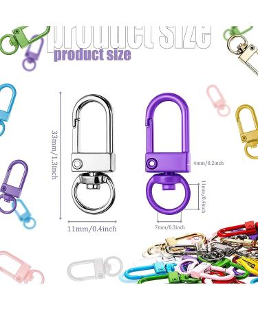 Colorful Metal Lobster Clasp Hooks with Key Rings - 12 Colors (36 Pieces) | DIY Bag Key Chains & Jewelry Making Accessories - Buy Online on GoSupps.com