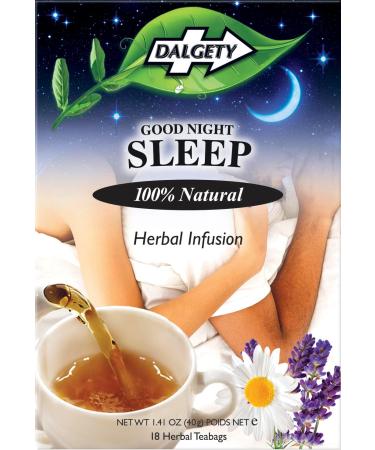 Dalgety Good Night Sleep Herbal Infusion 40g Cartons - 100% Natural Caffeine Free Tea Great for Sleep Insomnia and Night-time Anxiety. (6 Pack) - Buy Online on GoSupps.com