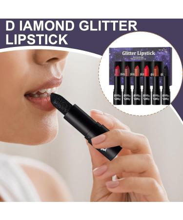  Generisch Set of 6 glittery lipsticks glossy smudge-proof long-lasting water-resistant for women for everyday wear leisure and events - Buy Online on GoSupps.com