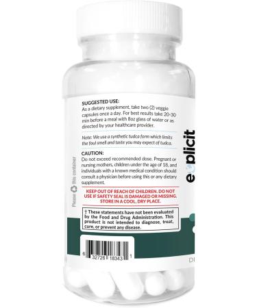 eXplicit Supplements Max Strength Pure TUDCA 1000mg per Serving (60 Capsules) High Potency Premium Quality Tudca Supplement - Buy Online on GoSupps.com